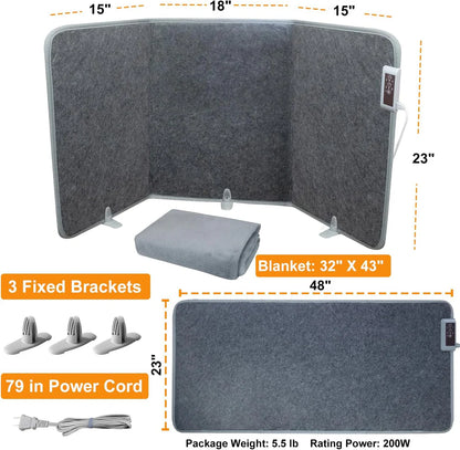 ThermaHugCo™ Foldable Under-Desk Leg Warmer